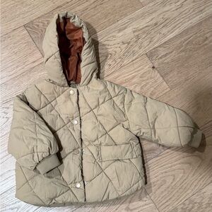 ZARA Kids Tan Quilted Jacket